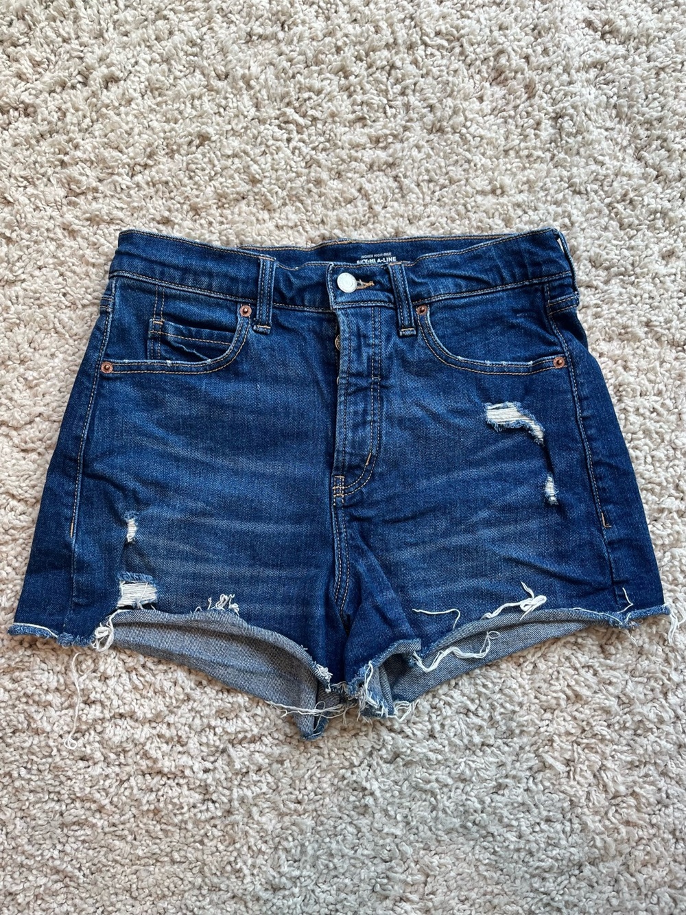 Old Navy High-Waisted Dark Blue Jean Shorts